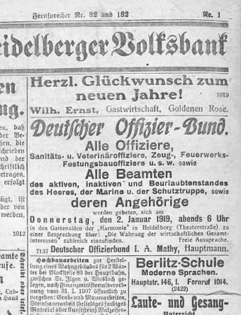 Heidelberger Zeiting of 1919