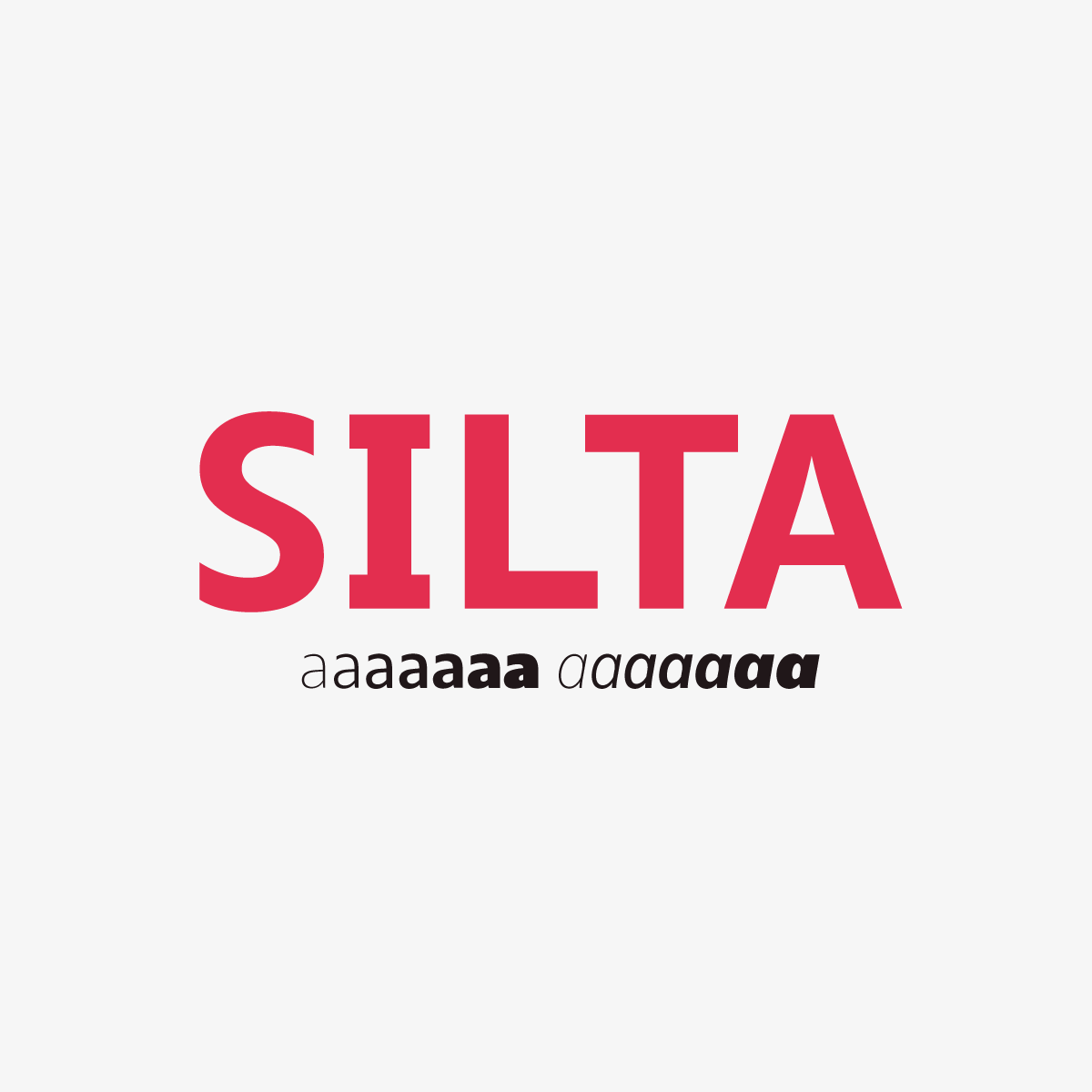 Silta typeface poster